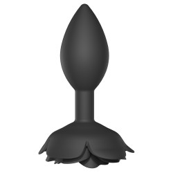Love to Love Plug anal bijou Open Roses L 9 x 3.8cm Noir
